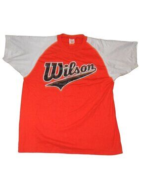 NWT Vintage Wilson Big Men Graphic T-shirt Short Sleeve Men's 2XL Red Gray